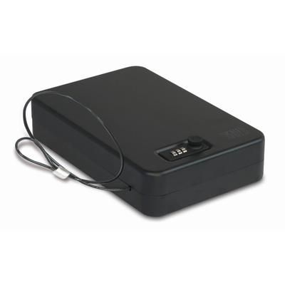Sports Afield Home Defense Compact And Portable Vault With Combination Lock, 0.12 Cu. Ft., Black