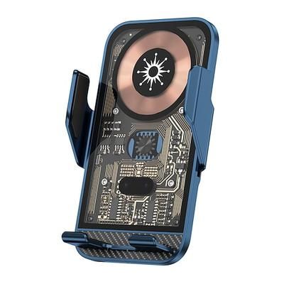Supporto per telefono con caricabatterie rapido wireless per auto automatico da 15 W, supporto per auto per iPhone 16 15 14 13 12 Samsung Huawei Xiaomi LG, ricarica wireless a induzione infrarossa Qi