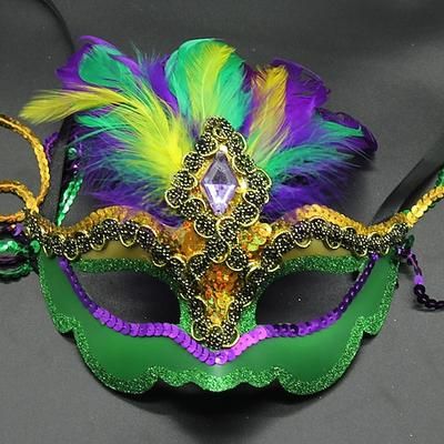 Halloween Maschera Oggetti di scena di Halloween Maschera di Carnevale Mezzo Volto Adulti Per donna Carnevale martedì grasso Performance Feste Mascherata Costumi di Halloween facili Vestirsi