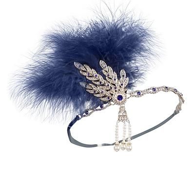 Anni Ruggenti Anni 1920 Fascia Flapper Il grande Gatsby Charleston Piuma Foglia Art Déco Costume Per donna Natale Capodanno San Valentino Balli di fine anno Feste Addio al Nubilato Adulti Altri