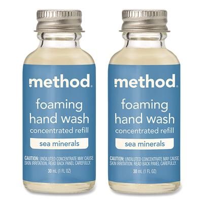 Method Refill + Reuse Foaming Hand Soap Refill, Sea Minerals, 1 oz Refill Bottle, 2/Pack (MTH356009)