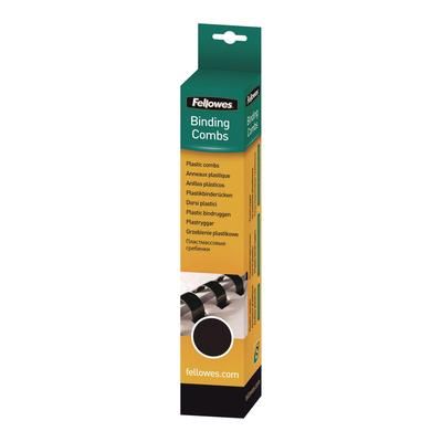 Fellowes Plastic Comb Bindings, 1/4" Diameter, 20 Sheet Capacity, Navy, 100/Pack (FEL52502)