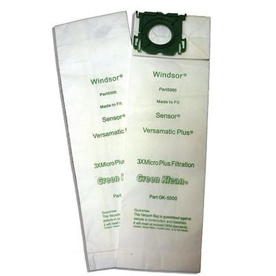 Green Klean GK-5300 Windsor Triple Layer Replacement Vacuum Bags, 10 Bags - Pack of 10