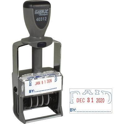 Shachihata Inc. U.S.A. 40312 Heavy Duty Self Inking Line Dater, Paid SHA40312