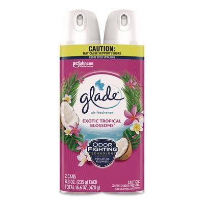 Glade Air Freshener, Exotic Tropical Blossoms, 8.3 oz Can, 2/Pack (SJN346580PK)