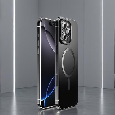 TEMU Ultra-thin Iphone16pro/iphone16promax Mobile Phone Case, Suitable For Magnetic Wireless Charging, Mobile Phone Same Color Protective Back Cover