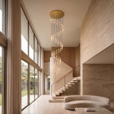 Indra | Crystal Droplet Chandelier | Warm White (3000k) / 28 Droplets | Living Room Lighting | Indoor Lighting | MOD LIGHTING