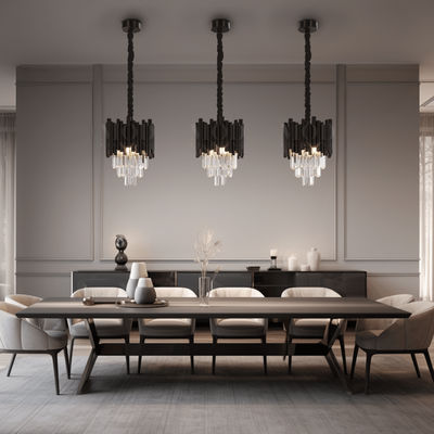 Mini Obsidian Pendant | Mini Crystal Pendant | Style B / Warm White (3000k) | MOD LIGHTING