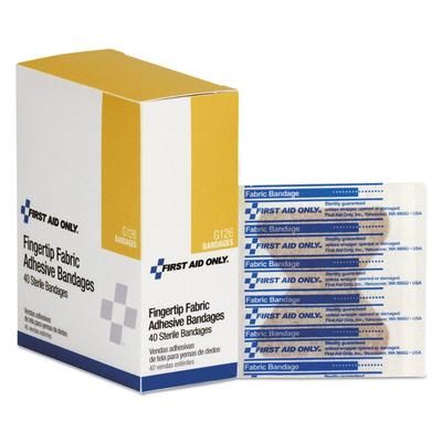 First Aid Only Fingertip Bandages, 1.88 x 2, 40/Box (FAOG126)