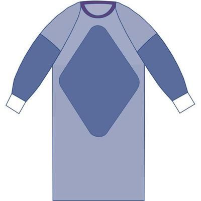 Medline Aurora Fabric-Reinforced Gown with Raglan Sleeves, Sterile, Size 2XL, 28/CS (DYNJP2806)