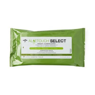 Medline AloeTouch Select Scented Wet Wipes, 8" x 12", 24/Pack, 24/CS (MSC095280)