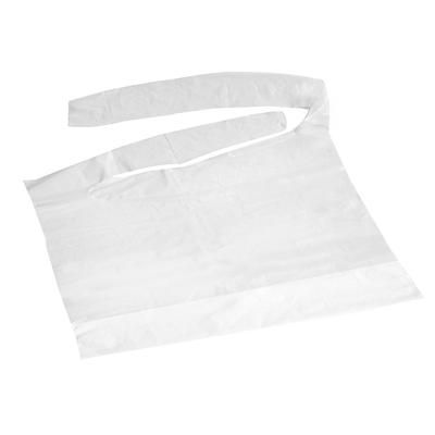 Medline Disposable Waterproof Plastic White Bib with Crumb Catcher, 16" x 24", 500/CS (NON24267C)