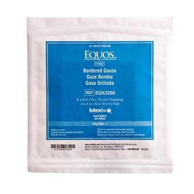 Medline Equos Sterile Bordered Gauze, Bulk, 6" x 6", 500/CS (EQX3266)