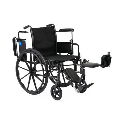 Medline K3 Guardian 18" Wide Wheelchair with Height-Adjustable Desk-Length Arms and Elevating Leg Rests, 1 EA (K3186N34E)