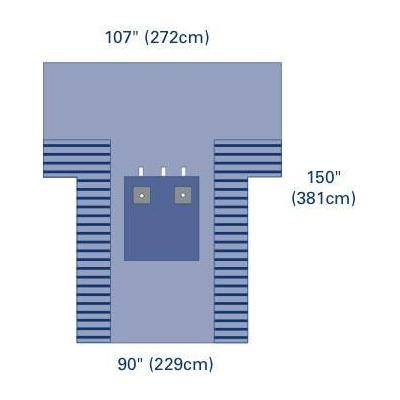 Medline OrthoMax Bilateral Extremity Drape, Sterile, 8/CS (DYNJP8016)