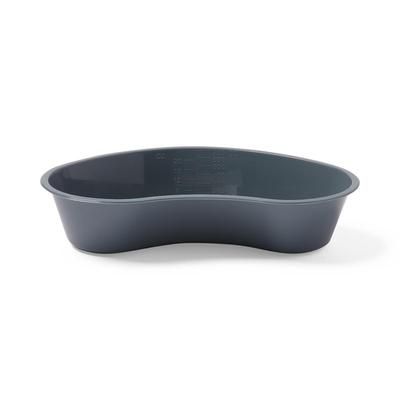 Medline Plastic Emesis Basin, 700 mL, Graphite, 9"L, 250/CS (DYND80367)