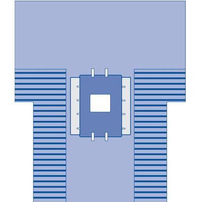 Medline Sterile Major Abdominal Drape 10" x 11" Fenestration with Adhesive, 16" x 38" Reinforcement and Two 11" x 30" Fluid Collection Pouches with Ho