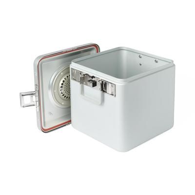 Medline Steriset Sterilization Container with Flat Bottom and Aluminum Lid, Half-Size, Gray Handle, 11.7" x 10.8" x 10.6", 1 EA (WAG1V26ASA)