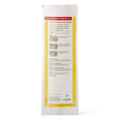 Medline Stratasorb Composite Adhesive Island Wound Dressings, 4" x 14", 1 EA (MSC30414H)