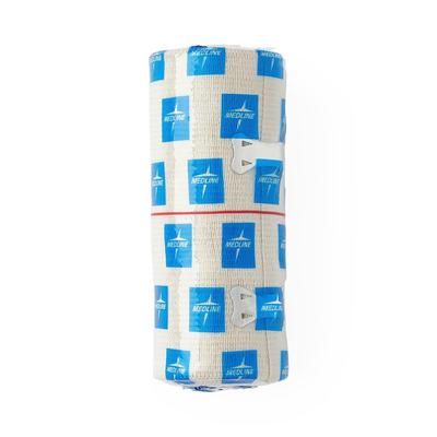 Medline Sure-Wrap Elastic Bandage with Clips, 4" x 5 yd. (10.2 cm x 4.6 m), 20/CS (MDS055004Z)