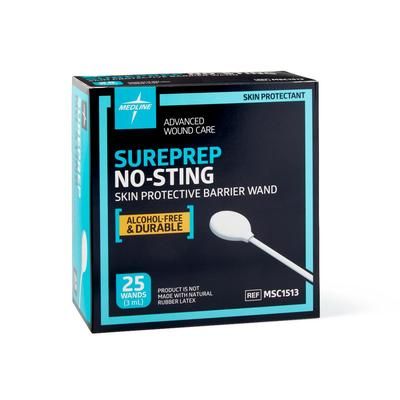 Medline SurePrep No-Sting Skin Protective Barrier, Wand, 3 mL, 100/CS (MSC1513)