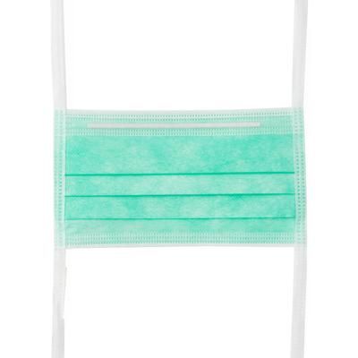 Medline Surgical Face Mask with Ties and Anti-Fog Adhesive Tape, Green, 50/BX (NON27371AZ)