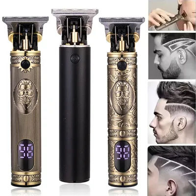 T9 Hair Clipper Beard Shaving Body Hair Trimmer Clippers for Mens Electric Men Haircut Machine 0mm Barber Shaver LCD Display