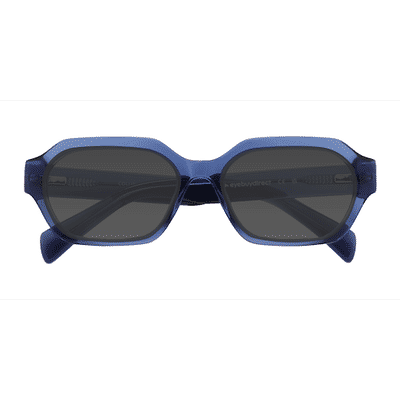 Unisex s square Blue Acetate Prescription sunglasses - Eyebuydirect s Collins