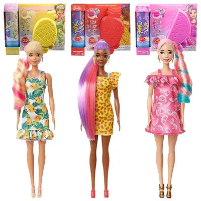 Original Barbie Color Reveal Foam Dolls Pet Friend with 25 Surprises Scented Bubbles Princess Doll Toys for Girls Gift