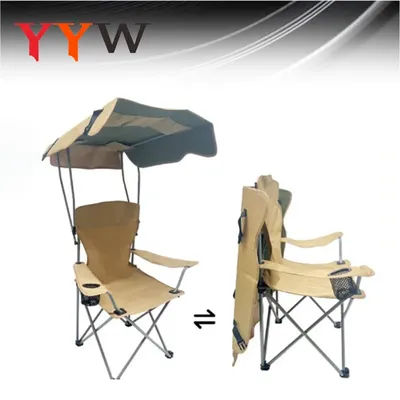 Portable Folding Chair With Canopy Shade Beach Chair Camping Chair Lawn Chair Outdoor Activities Fishing Picnic Leisure Chairs