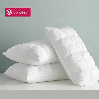 Macdeson-Oreiller Rectangle en Duvet d'Oie, Literie de Luxe, Style 3D, 100% Coton, Queen King,