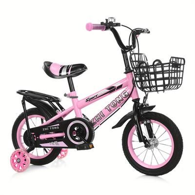 TEMU 7601 's Bicycle 3-year-old Boys And Girls Tricycle Thickened Carton Packaging Pink + Rear Seat 16 Inches (single Size 50pcs Order)