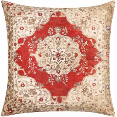 Poctol 22" Square Pillow Moroccan Plush Beige/Burgundy/Dark Brown/Lavender/Light Beige/Red/Tan Lumbar Pillow - Boutique Rugs