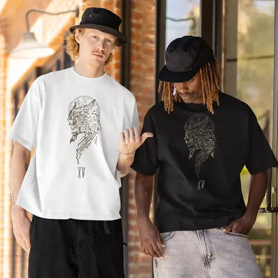 Vintage Final Fantasy FF 15 Video Game T-Shirts for Men O Neck 100% Cotton printed T Shirt The Lucian Crest plus size Clothes