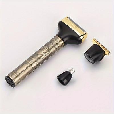 TEMU 3-in-1 Cordless Electric For Men - Trim, Shave, And Style With Usb Rechargeable Lithium Battery, 600mah Capacity, Professional Hair Grooming Kit