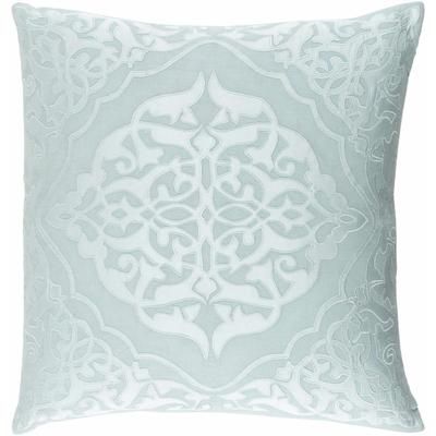 Pimpama 22" Square Traditional Pale Blue/Seafoam/Sage Throw Pillow - Boutique Rugs