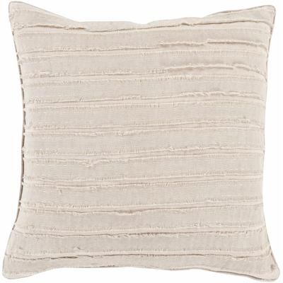 Cairns 22" Square Cottage Taupe/Medium Gray Throw Pillow - Boutique Rugs