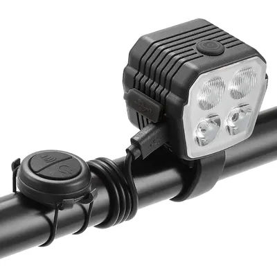 OFFBONDAGE Bicycle Headlight Horn 2-In-1 Bike Near And Far Light 2/4 Lamp Beaded Wire Control Bell Horn Mountain Bike Accessory