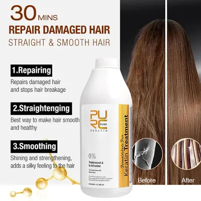 PURC 1000ml Daily Shampoo Hair Care Professional Keratin Treatment Smoothing Straightening Care Salon Products