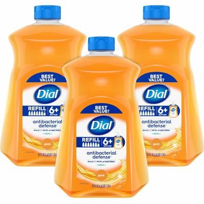 Dial Antibacterial Defense Liquid Hand Soap, 1.63 quart, Bottle Dispenser, 3/Carton (DIA17014CT)