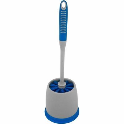Impact Products Toilet Bowl Brush with Holder, Handle, Chemical Resistant, Scratch Resistant, Blue, Gray, Plastic, 12/Carton (IMPT000200CT)