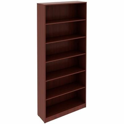 Lorell Laminate Bookcases, 36" Width x 12" Depth x 84" Height, 6 x Shelves, Mahogany (LLR99750)