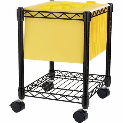 NuSparc Compact Mobile Cart, 4 Casters, 15.50" Width x 14" Depth x 19.50" Height, Metal Frame, Black (NPRCT100ZZBK)