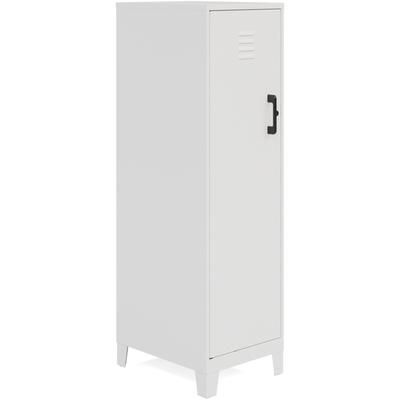 NuSparc Personal Locker, 4 Shelves, 53.3" Height x 14.2" Width x 18" Depth, White, Steel, TAA Compliant (NPRSL418ZZWE)