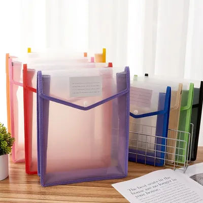 A4 A5File Folder Stationery Waterproof File Organizer Folders transparent storage and organization bags with labels