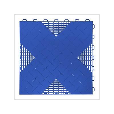 TurboTile Hybrid-X 17x17-Inch Blue Garage Floor Tiles (50-Pack)