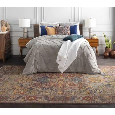 Arley 18"H x 18"W Cottage Cotton Charcoal Throw Pillow - Boutique Rugs