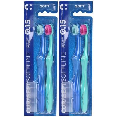 Curasept Spazzolino Soft 015 Bipack Set da 2 2x2 St