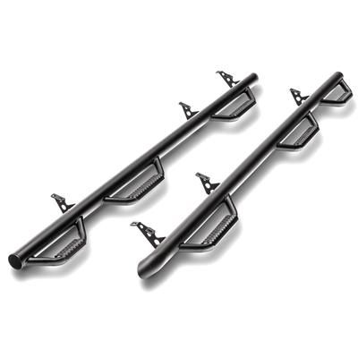 Nfab Nerf Bars Steel Black, Lifetime N-Fab limited warranty with 5-year on finish F17114CC-6-TX