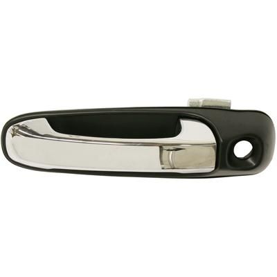 Replacement Exterior Door Handle Chrome Lever with Smooth Black Bezel, Front, Driver Side, 1-year unlimited-mileage warranty ARBC462110